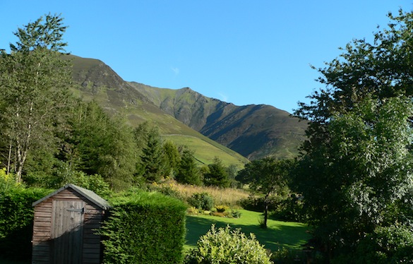 View of Blencathra from Rose
                  Cottage's bathroom window