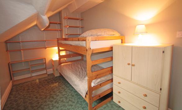 Interior of Rose Cottage: Twin
                  (bunk) bedroom